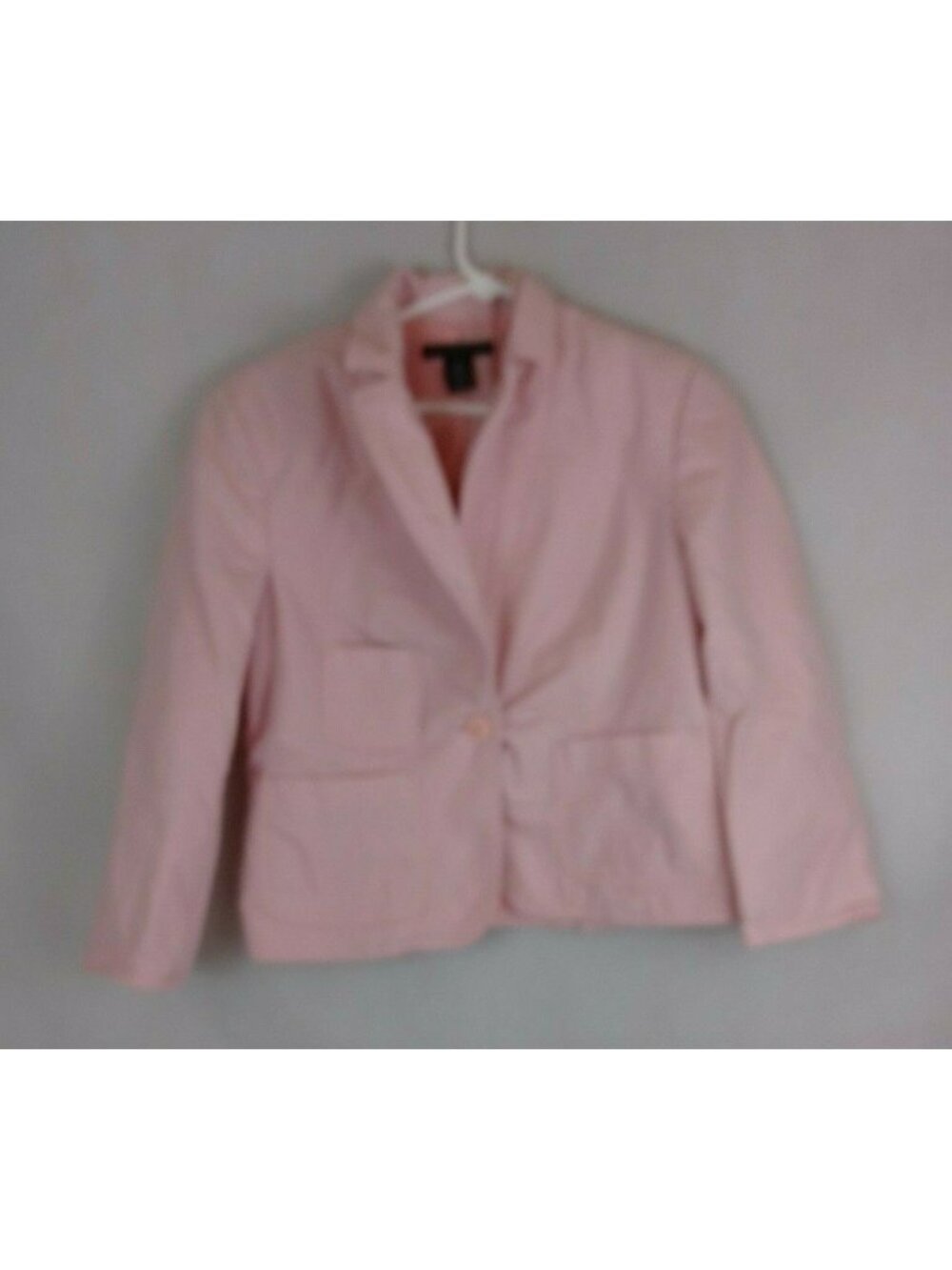 Vintage Apostrophe Stretch Women's Solid Pink Blazer Jacket Size 8